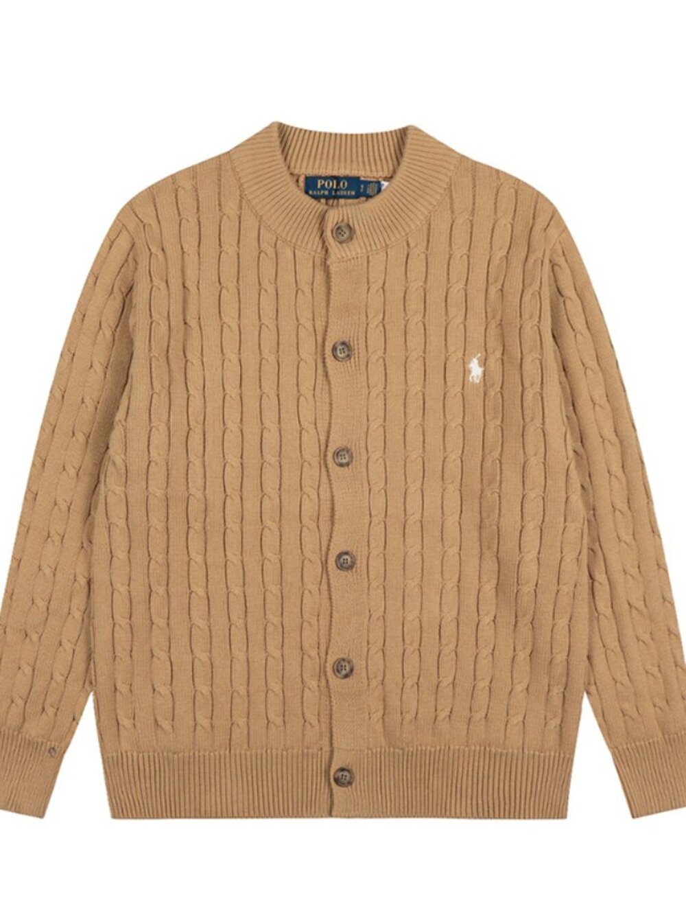 Polo Ralph Lauren Camel Crew Neck Knit Cardigan